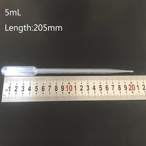 500pcs lab 0.2ml 0.5ml 1ml 2ml 3ml 5ml plastic pasteur pipette transfering dropper for school experiment