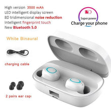 Load image into Gallery viewer, STEVVEX 3500mAh LED Bluetooth Wireless Earphones Headphones Earbuds TWS Touch Control Sport Headset Noise Cancel Earphone Headphone
