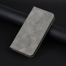Load image into Gallery viewer, Luxury Blue Flip Wallet Case For iPhone 14 13 12 Mini Plus 11 Pro Magnetic Cards Phone Cover Magnetic PU Leather Phone Case Classic S-shaped Simple Flip Wallet Cover
