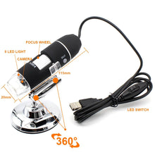 Load image into Gallery viewer, SANHOOII 1000x / 1600x LED USB Digital Microscope Endoscope Camera Microscopio for Mobile Phone Repairing Hair Skin Inspection
