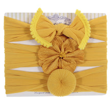 Load image into Gallery viewer, Fashion Baby Nylon Bow Headband Newborn Bowknot Round Ball Head wrap Flower Turban Girls Hair Bands Bow For Kids
