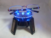Load image into Gallery viewer, Rotating Display Stand 360 Degrees Exhibition Product Solar Powered Led Light Display Stand with Battery Power

