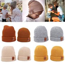 Load image into Gallery viewer, Warm Baby Winter Hat for Kids Beanie Knit Children Hats for Girls &amp; Boys Baby Cap For Kids and Mother/Dad
