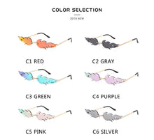 Load image into Gallery viewer, NEW 2021 Fashion Fire Flame Sunglasses For Women With Brand Design Rimless Wave Eyewear Luxury Trending Narrow Style

