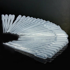 100Pcs 0.2/1/3ML Laboratory Tools Pipettes Plastic Disposable Graduated Pasteur Pipette Dropper Polyethylene Makeup Tools