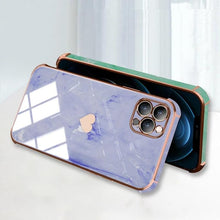 Load image into Gallery viewer, Luxury Shockproof Soft Case For iPhone 13 12 11 Pro Max XS XR X R 8 7 Plus iPhone12 12Pro iPhone11 Marble Texture Covers  Luxury Love Phone Case Cute Side Small Heart Pattern Soft Shockproof Full Lens Case for iPhone

