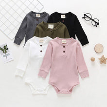 Load image into Gallery viewer, Luxury Mdoern Baby Girl Bodysuits Romper For Children Jumpsuit Unisex Ribbed Outfit Jumpsuit For Kids
