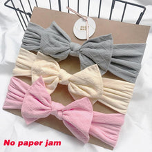 Load image into Gallery viewer, Summer Cute Floral Bows Baby Girl Headbands Elastic Bowknot Newborn Hair Band Turban Set Hair Accessories Bow Set For Kids
