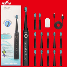 Load image into Gallery viewer, Electric Vibration Toothbrush Sonic Rechargeable Smart Chip Teethbrush Head Replaceable Whitening Healthy Best Gift For Adults And Kids
