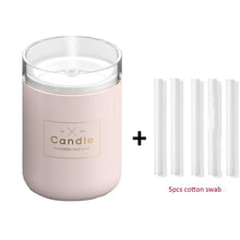 Load image into Gallery viewer, 280ML Ultrasonic Air Humidifier Candle Romantic Soft Light USB Essential Oil Diffuser Car  Aroma Mist Maker

