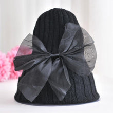 Load image into Gallery viewer, Modern Trend Big Bows Knitted Baby Girl Hat Cap Warm Kids baby winter Hat For Girls
