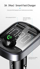 Load image into Gallery viewer, 3.0 Car USB Charger USB Car Phone Charger Fast Charge With FM Transmitter Bluetooth Car Kit LED MP3 Player
