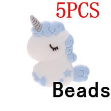 Load image into Gallery viewer, Silicone Unicorn Teether Beads Cute Cartoon Rodent BPA Free Baby Teething Toy For Baby and Kids
