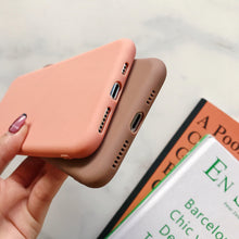Load image into Gallery viewer, Ultra Thin Slim Fit Soft Grip Anti-Scratch Protective Cover Thicker Candy Phone Case for iPhone Soft Silicon Back Phone Cover for iPhone 12 13 Pro Max iphone Case
