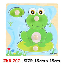 Load image into Gallery viewer, New Hand Grab Board Wooden Puzzle Toys for Children Cartoon Animal Fruit  Kids Baby Early Educational Learning Toy
