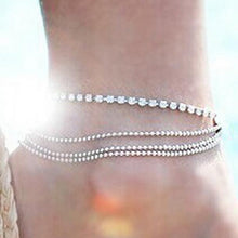 Load image into Gallery viewer, Gold Metal Shell Coconut Tree Female Anklets Barefoot Sandals Foot Summer Double Layers  Foot  Bracelets Leg Jewelry
