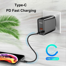 Load image into Gallery viewer, Dual Fast Charger 30W Support Quick Charge 4.0 3.0 Phone Portable USB C PD Charger
