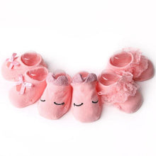Load image into Gallery viewer, Baby Girl  Anti-Slip Cotton Bow Lace Flower Floor Socks Spring Socks Excellent Quality Everyday Wear

