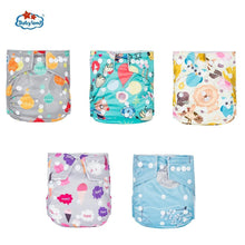 Load image into Gallery viewer, Modern Luxury Printed Baby Nappy 5pcs/Lot Washable Diapers Good Quality Pocket Diaper For Kids
