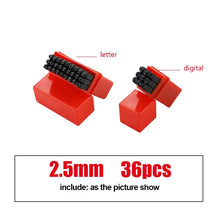 Load image into Gallery viewer, Letter &amp; Number Stamp Punch Set - Hardened Steel for Metal, Wood, Leather (A-Z, 0-9)
