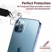 Load image into Gallery viewer, 3PCS Camera Lens Protection For iPhone 12 13 14 Pro Max Lens Screen Protector 3D Full Tempered Glass For 11 ProXS MAX Camera Tempered Glass Camera Lens Protector Guard for iPhone
