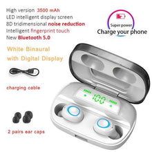 Load image into Gallery viewer, STEVVEX 3500mAh LED Bluetooth Wireless Earphones Headphones Earbuds TWS Touch Control Sport Headset Noise Cancel Earphone Headphone
