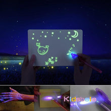 Load image into Gallery viewer, Draw With Light-Fun And Developing Drawing&amp;write Flip Board Kids Educational Toy Magic Drawing Lighting In Dark Gift For Child
