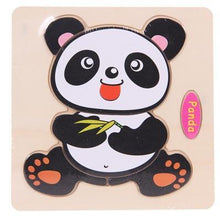 Load image into Gallery viewer, Baby Toys Wooden 3D Puzzle Cartoon Animal Intelligence Kids Educational Brain Teaser Children Tangram Shapes Learning

