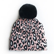 Load image into Gallery viewer, Matching Family Outfits Leopard Children Hats Mother Kids Hats Winter Kids Caps For Mother &amp; Daughter in Elegan Leopard Design
