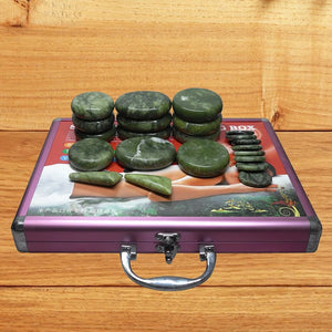 Tontin Hot Stone Massage Set Heater Box Relieve Stress Back Pain Health Care Acupressure Lava Basalt Stones for Healthcare