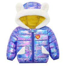 Load image into Gallery viewer, Shiny Modern Luxury Speciall Designed Winter Outerwear Hooded Coat &amp; Jacket Winter Fashion Kids clothing Models For  Babies and Girls 3-24 Months
