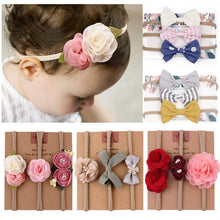 Load image into Gallery viewer, Flower Trendy Baby Headband For Girl Bows Crown Head Bands Cute Newborn Headbands Hairbands Baby Hair Accessories
