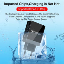 Load image into Gallery viewer, 3.1A Quick Charge 3.0 LED Display 3 Ports USB Phone Charger Fast Charging EU Wall Adapter
