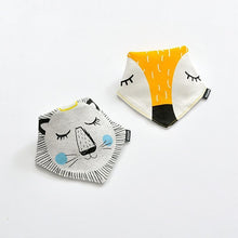 Load image into Gallery viewer, 2 Pcs Baby Bibs Bandana Cotton Double Layers Drool Bib For Boys And Girls Triangle Bibs Infant Towel
