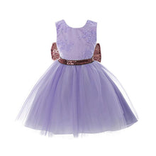 Load image into Gallery viewer, Pink Backless Princess Gold Luxury Dress With Bow Baby Dress for Girl Birthday Party Newborn dress For Birthday Girls Dress 1-5 years

