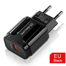 Load image into Gallery viewer, Portable 18W Quick Charge 3.0 USB Charger QC 3.0 4.0 USB Plug Phone/Fast Charger Adapter For Phones
