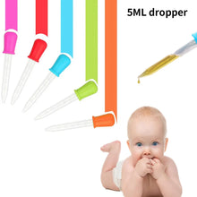 Load image into Gallery viewer, 6pcs 5 ml Droppers Plastic Silicone Baby Pipettes Devices Infant Droppers Feeders Pipette Dropper For School Lab Supplies
