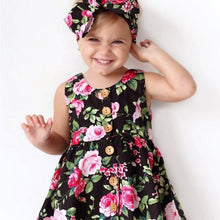 Load image into Gallery viewer, Interesting Toddler Kids Baby Girl Party Princess Floral summer Dress Pageant Clothes With Bow
