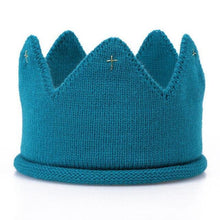 Load image into Gallery viewer, Modern Luxury New Trend  Baby Hat Girls and Boys Crown Knitted Cap Toddler Empty Top Hats Newborn Design Woolen Yarn Bonnet For Kids
