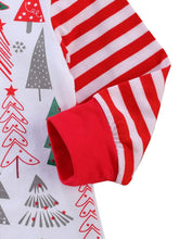 Load image into Gallery viewer, Newborn Baby Girls Boys Christmas Rompers Headband Jumpsuits 2pcs Santa Tree Print New Year Baby Romper
