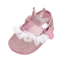 Load image into Gallery viewer, Newborn Infant Baby Girls Shoes Toddler Kids Princess Crown Glitter Design Shoes Soft Sole Anti-slip
