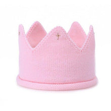 Load image into Gallery viewer, Modern Luxury New Trend  Baby Hat Girls and Boys Crown Knitted Cap Toddler Empty Top Hats Newborn Design Woolen Yarn Bonnet For Kids
