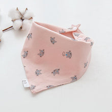 Load image into Gallery viewer, Cotton Cartoon Bandana Feeding Saliva Towel Waterproof Bibs For Baby Burp Accessory Adjustable Button Durable Baby Towels
