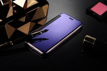 Load image into Gallery viewer, Luxury iphone Flip Case iphone 11 12 13 14 Cover Clear View Windows Mirror Magnetized Simple Closure Unique Flip Phone Stylish Case For iPhone
