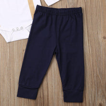 Load image into Gallery viewer, Modern Formal Baby Boys Gentlemen Sets Bow Tie Romper +Long Pants+ Hat Autumn Outfits For Boys Kids
