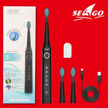 Load image into Gallery viewer, Electric Vibration Toothbrush Sonic Rechargeable Smart Chip Teethbrush Head Replaceable Whitening Healthy Best Gift For Adults And Kids
