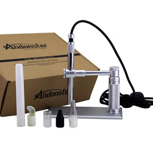 Andonstar USB 2MP Digital Microscope 12MM Diameter Endoscope Video Camera 8 LED Magnifier