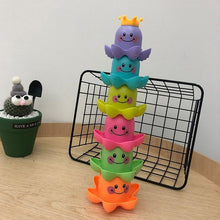 Load image into Gallery viewer, Kids Ocean Life Octopus Stacking Cups Bath Toy Children Play Educational Cute Cartoon Bathroom Toys
