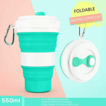 Load image into Gallery viewer, Camping Coffe Adjustable sizes Multi-colors New Collapsible Silicone Coffee Cup Mug Reusable High Temperature Water Cup Outdoor Travel 550ml
