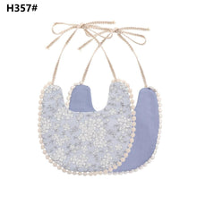 Load image into Gallery viewer, Handmade Luxury Floral Baby Bib Accessories Burp Cloths Newborn Baby Boy Girl Kids Cartoon Bibs 100% Cotton Linen Waterproof Saliva Bib For Kids
